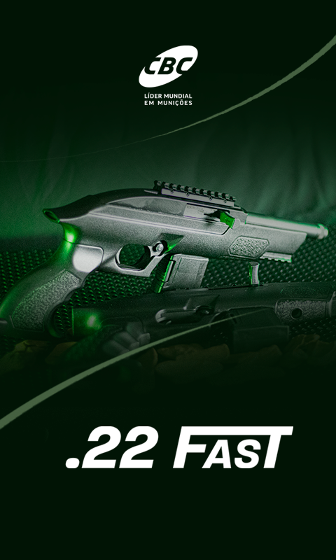 Banner de uma Ranger 308 com destaque para a mira de precisão sobre um balcão