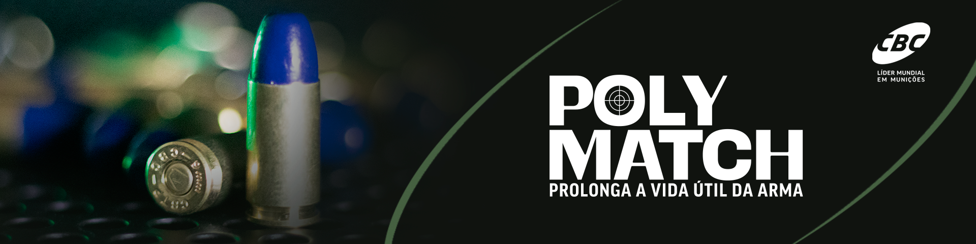Banner de uma arma  .22 fast sobre um balcão