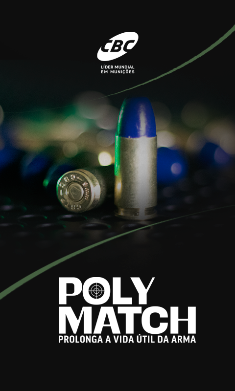 Banner de uma arma  .22 fast sobre um balcão